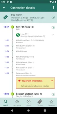 VRS Auskunft android App screenshot 21